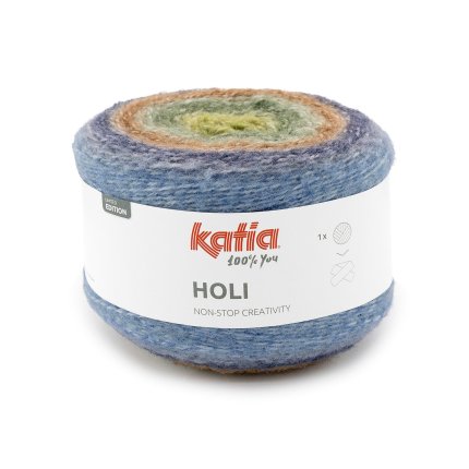 lana holi filati katia 503 verde cammello blu