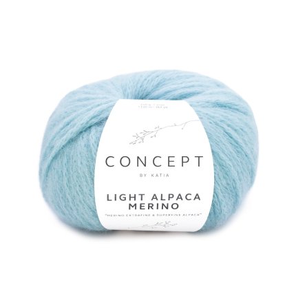 katia light alpaca merino blu tiffany 205